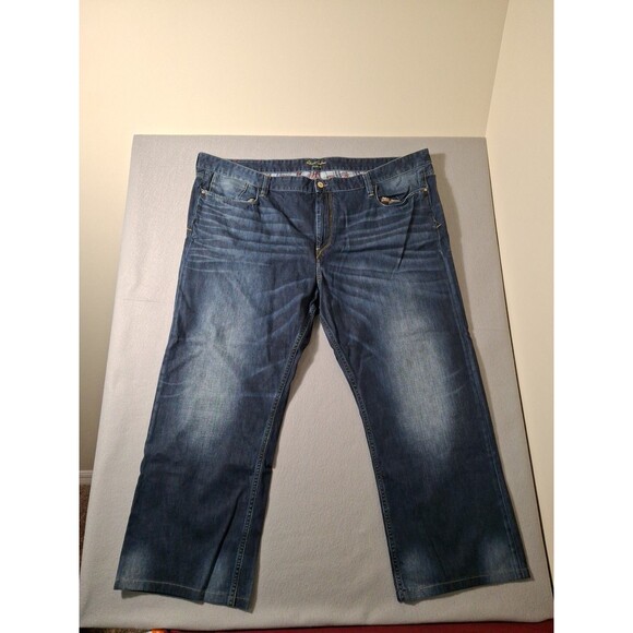 ROBERT GRAHAM CLASSIC YATES BLUE JEAN'S MEN 52x30 Big Boy Y2K Hip Hop Whiskering